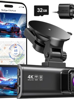 REDTIGER Dash Cam Front and Rear